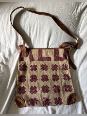 GAP x Project RED Burlap & Leather Crossbody Bag